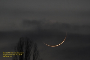 Mond 27,5 Stunden nach Neumond 