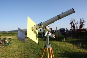 Sonnenbeobachtung durch Projektion 